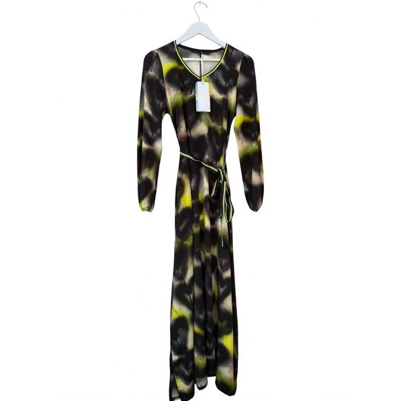NEW BEATE HEYMANN women's patterned dress in black neon - Picture 1 of 1